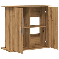 Aquariumstandaard 81x36x73cm bewerkt hout artisanaal eikenkleur 7