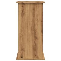 Aquariumstandaard 81x36x73cm bewerkt hout artisanaal eikenkleur 5