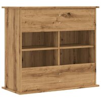 Aquariumstandaard 81x36x73cm bewerkt hout artisanaal eikenkleur 6
