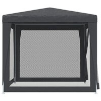 Partytent met 4 mesh zijwanden 2,5x2,5 m HDPE antracietkleurig 4