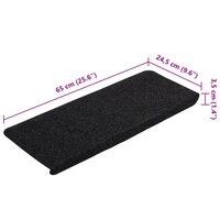 Trapmatten zelfklevend 15 st 65x24,5x3,5 cm zwart 8