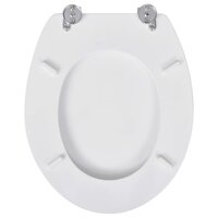 Toiletbrillen met deksels 2 st MDF wit 5