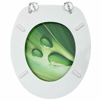 Toiletbrillen met deksel 2 st waterdruppel MDF groen 6