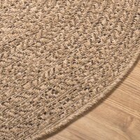 Vloerkleed ZIZUR binnen en buiten 90 cm jute look 8