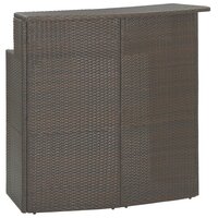 3-delige Tuinbarset met kussens poly rattan bruin 7