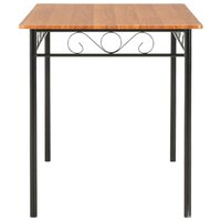 7-delige Eethoek MDF en staal bruin 4