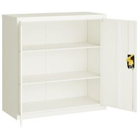 Archiefkast 90x40x90 cm staal wit 4