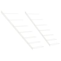 Wijnrekken 2 st voor 7 flessen wandmontage metaal wit 2