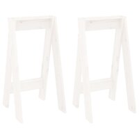 Krukken 2 st 40x40x75 cm massief grenenhout wit 2