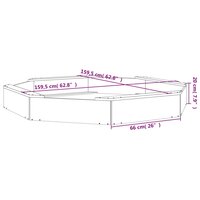 Zandbak met bankjes achthoekig massief grenenhout wit 9