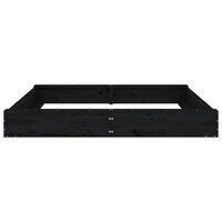 Zandbak met bankjes vierkant massief grenenhout zwart 4