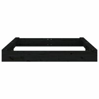 Zandbak met bankjes vierkant massief grenenhout zwart 5