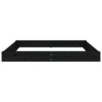 Zandbak met bankjes vierkant massief grenenhout zwart 4