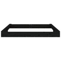 Zandbak met bankjes vierkant massief grenenhout zwart 5