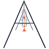 Schommelset met turnringen en 4 zitjes staal 3