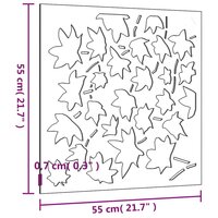 Wanddecoratie tuin esdoornbladontwerp 55x55 cm cortenstaal 8
