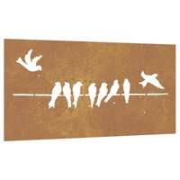 Wanddecoratie tuin vogelontwerp 105x55 cm cortenstaal 2