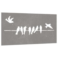 Wanddecoratie tuin vogelontwerp 105x55 cm cortenstaal 3