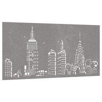 Wanddecoratie tuin skyline-ontwerp 105x55 cm cortenstaal 3
