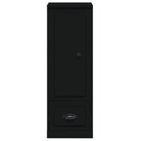 Hoge kast 36x35,5x103,5 cm bewerkt hout zwart 5