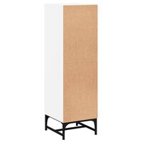 Hoge kast met glazen deuren 35x37x120 cm wit 8