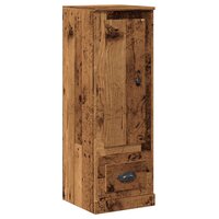 Hoge kast 36x35,5x103,5 cm bewerkt hout oud houtkleurig 2