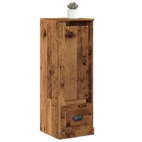 Hoge kast 36x35,5x103,5 cm bewerkt hout oud houtkleurig 3