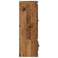 Hoge kast 36x35,5x103,5 cm bewerkt hout oud houtkleurig 6