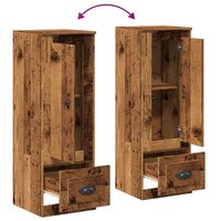 Hoge kast 36x35,5x103,5 cm bewerkt hout oud houtkleurig 8