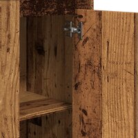 Hoge kast 36x35,5x103,5 cm bewerkt hout oud houtkleurig 9