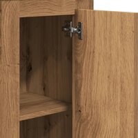 Hoge kast 36x35,5x103,5 cm bewerkt hout artisanaal eikenkleurig 9