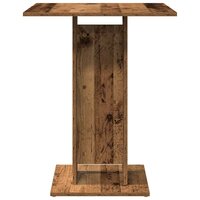 Bistrotafel 60x60x75 cm bewerkt hout oud houtkleurig 4