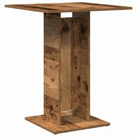Bistrotafel 60x60x75 cm bewerkt hout oud houtkleurig 6