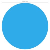 Zwembadzeil rond 488 cm PE blauw 4