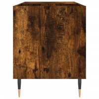 Platenkast 85x38x48 cm bewerkt hout gerookt eikenkleurig 5
