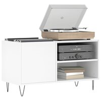 Platenkast 85x38x48 cm bewerkt hout wit 3