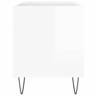 Platenkast 85x38x48 cm bewerkt hout hoogglans wit 5