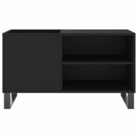 Platenkast 85x38x48 cm bewerkt hout zwart 4