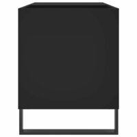 Platenkast 85x38x48 cm bewerkt hout zwart 5