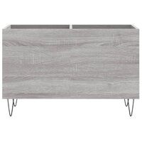 Platenkast 74,5x38x48 cm bewerkt hout grijs sonoma eikenkleurig 4