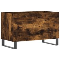 Platenkast 74,5x38x48 cm bewerkt hout gerookt eikenkleurig 2