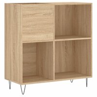 Platenkast 84,5x38x89 cm bewerkt hout sonoma eikenkleurig 2