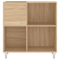 Platenkast 84,5x38x89 cm bewerkt hout sonoma eikenkleurig 4
