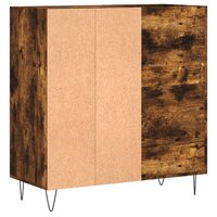 Platenkast 84,5x38x89 cm bewerkt hout gerookt eikenkleurig 6