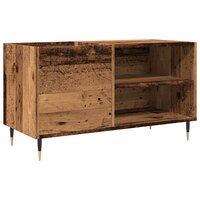 Platenkast 84,5x38x48 cm bewerkt hout oud houtkleurig 2