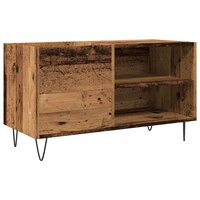 Platenkast 84,5x38x48 cm bewerkt hout oud houtkleurig 2