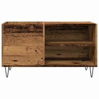 Platenkast 84,5x38x48 cm bewerkt hout oud houtkleurig 4