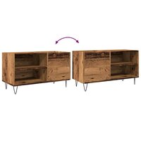 Platenkast 84,5x38x48 cm bewerkt hout oud houtkleurig 7