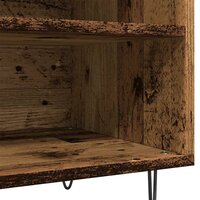 Platenkast 84,5x38x48 cm bewerkt hout oud houtkleurig 8