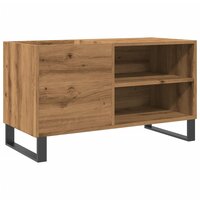 Platenkast 84,5x38x48 cm bewerkt hout artisanaal eikenkleur 2